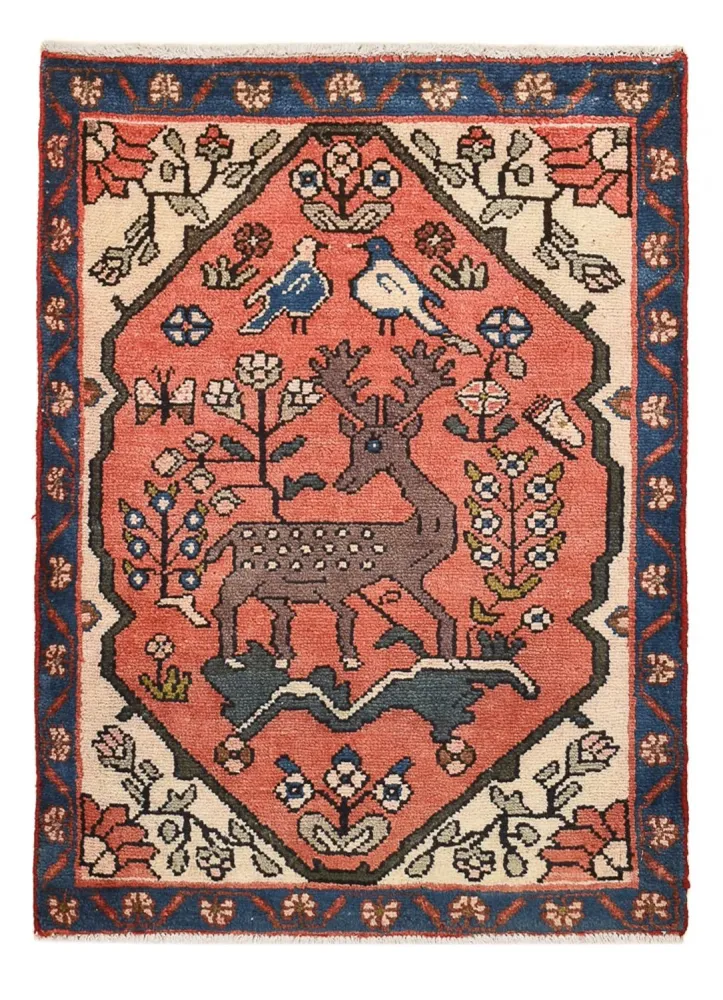 Perserteppich - Nomadic - 92 x 67 cm - hellrot
