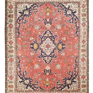 Perserteppich - Täbriz - 335 x 257 cm - hellrot