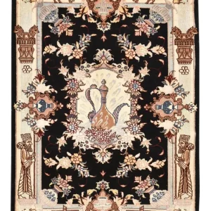Perserteppich - Täbriz - Royal - 90 x 60 cm - dunkelblau