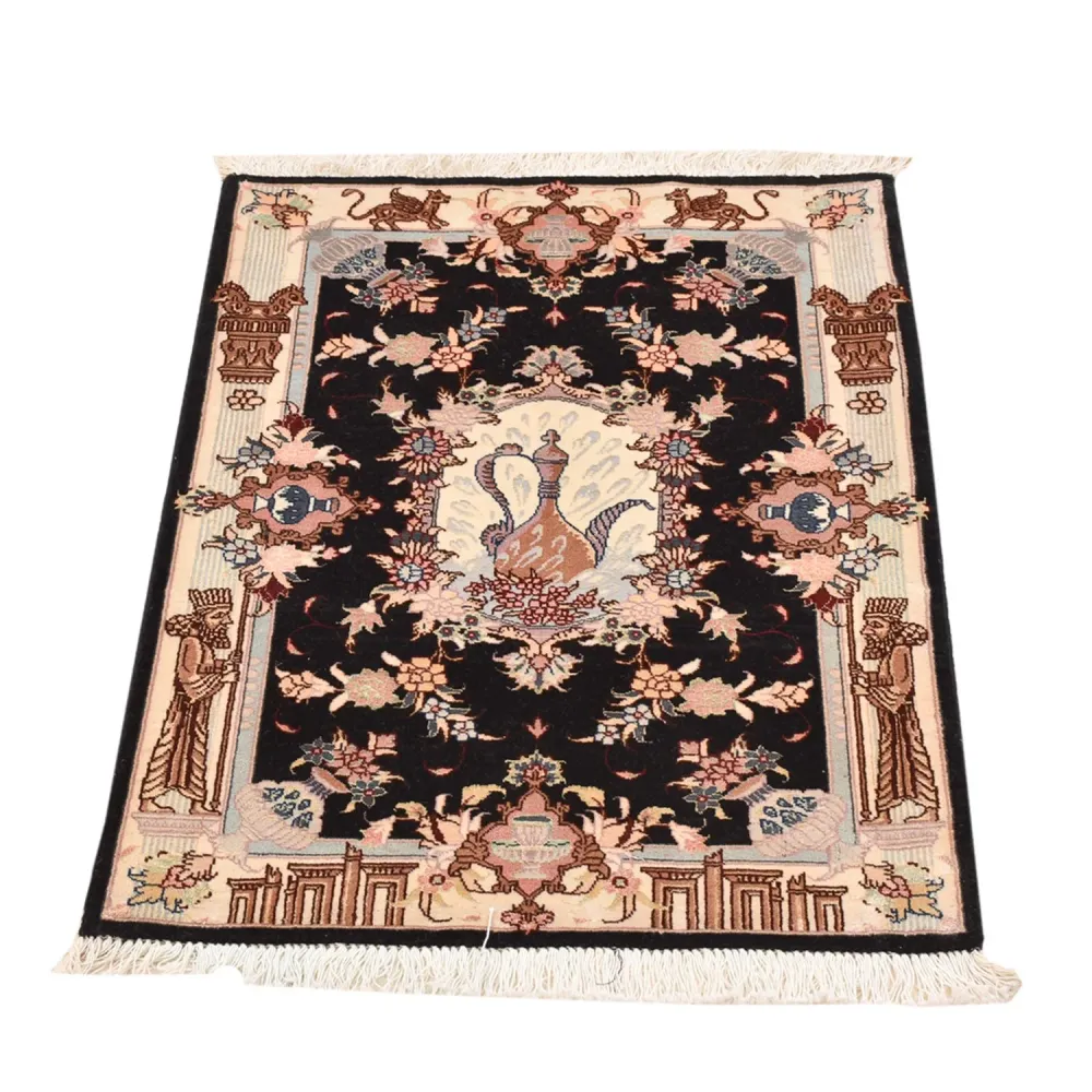 Perserteppich - Täbriz - Royal - 90 x 60 cm - dunkelblau