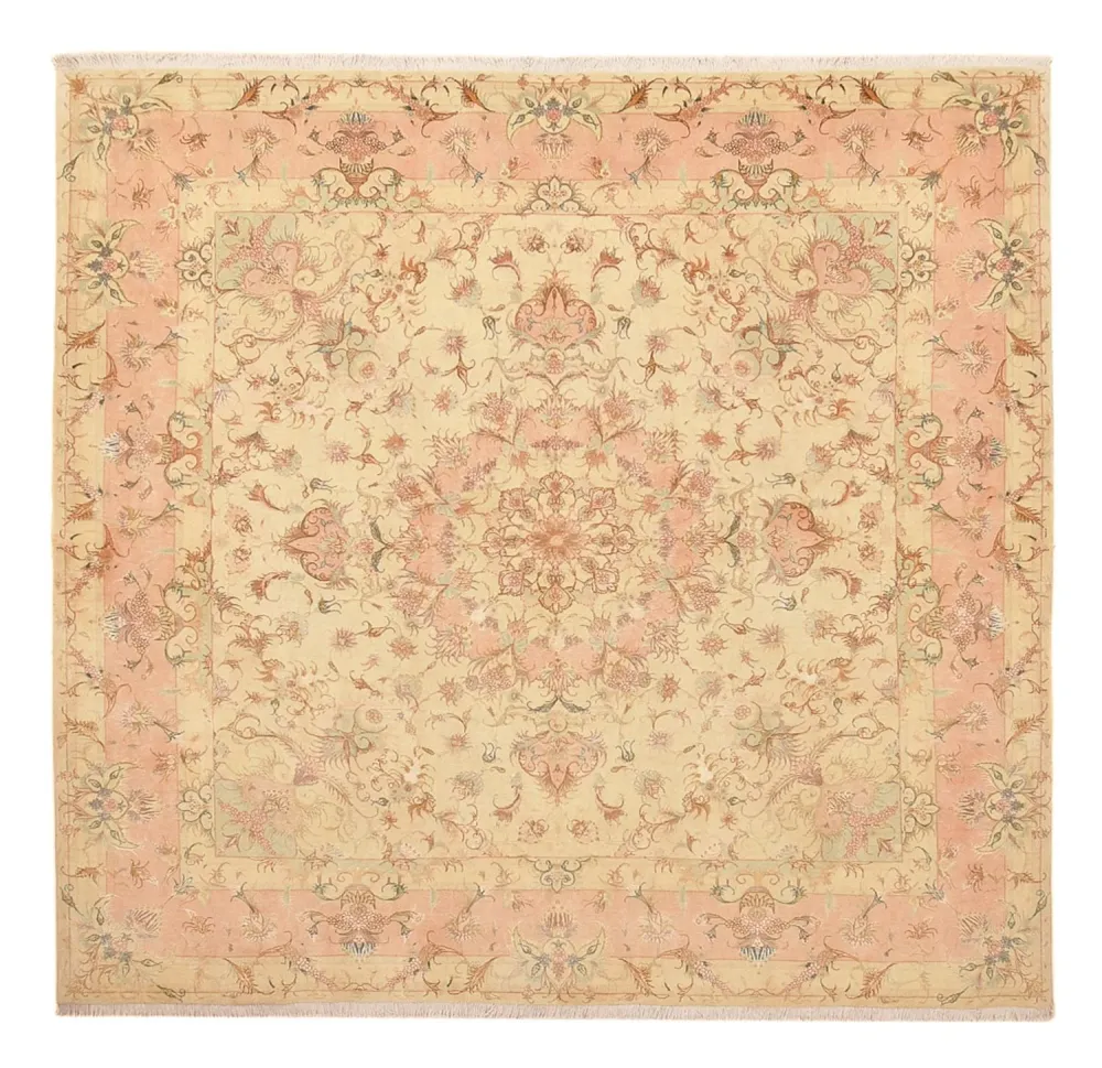Perserteppich - Täbriz - Royal quadratisch - 248 x 242 cm - hellbeige