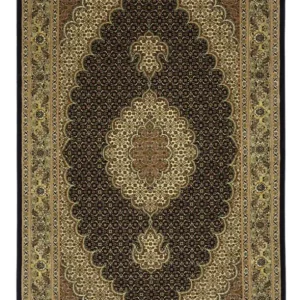 Perserteppich - Täbriz - Royal - Seidenkette - 159 x 98 cm - dunkelbeige