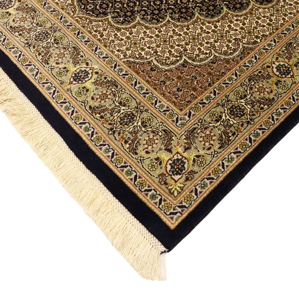 Perserteppich - Täbriz - Royal - Seidenkette - 159 x 98 cm - dunkelbeige