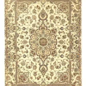 Perserteppich - Täbriz - Royal - Seidenkette - 219 x 148 cm - beige