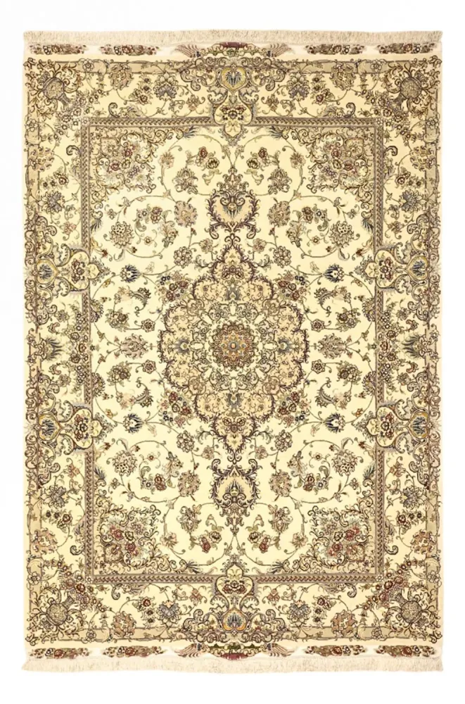 Perserteppich - Täbriz - Royal - Seidenkette - 219 x 148 cm - beige