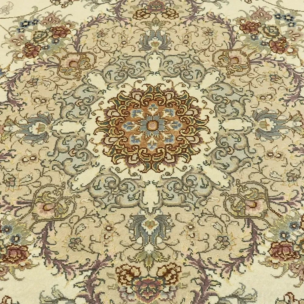 Perserteppich - Täbriz - Royal - Seidenkette - 219 x 148 cm - beige