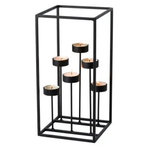 PHILIPPI Teelichthalter Escalera Metall schwarz 15x15x30 cm