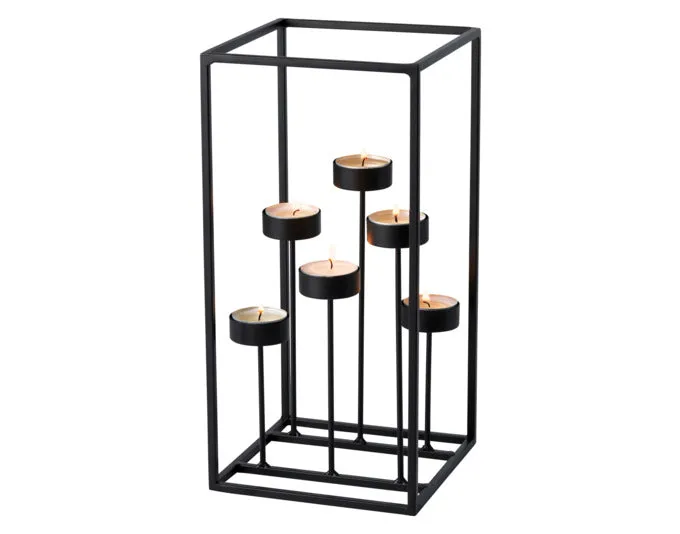 PHILIPPI Teelichthalter Escalera Metall schwarz 15x15x30 cm