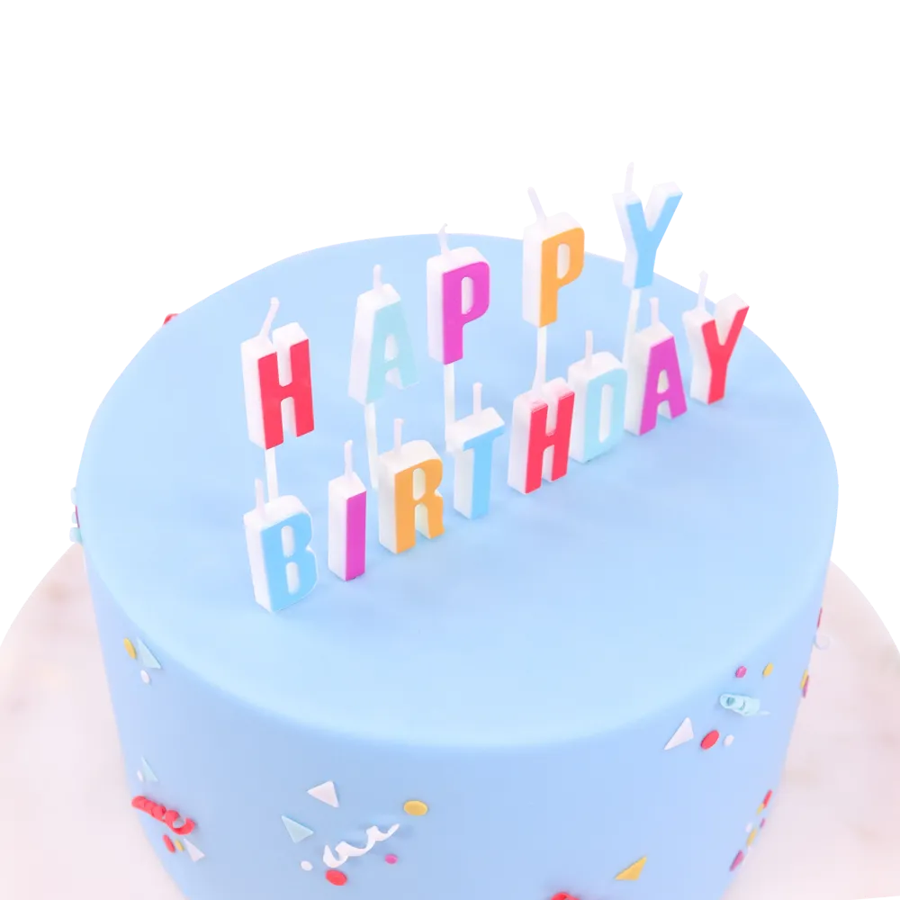 PME Kerze - Happy Birthday mehrfarbig