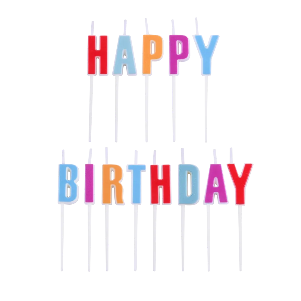 PME Kerze - Happy Birthday mehrfarbig