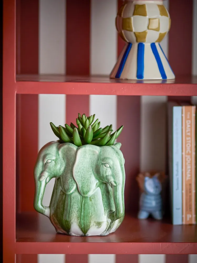 Pontus Vase, Grün, Steingut