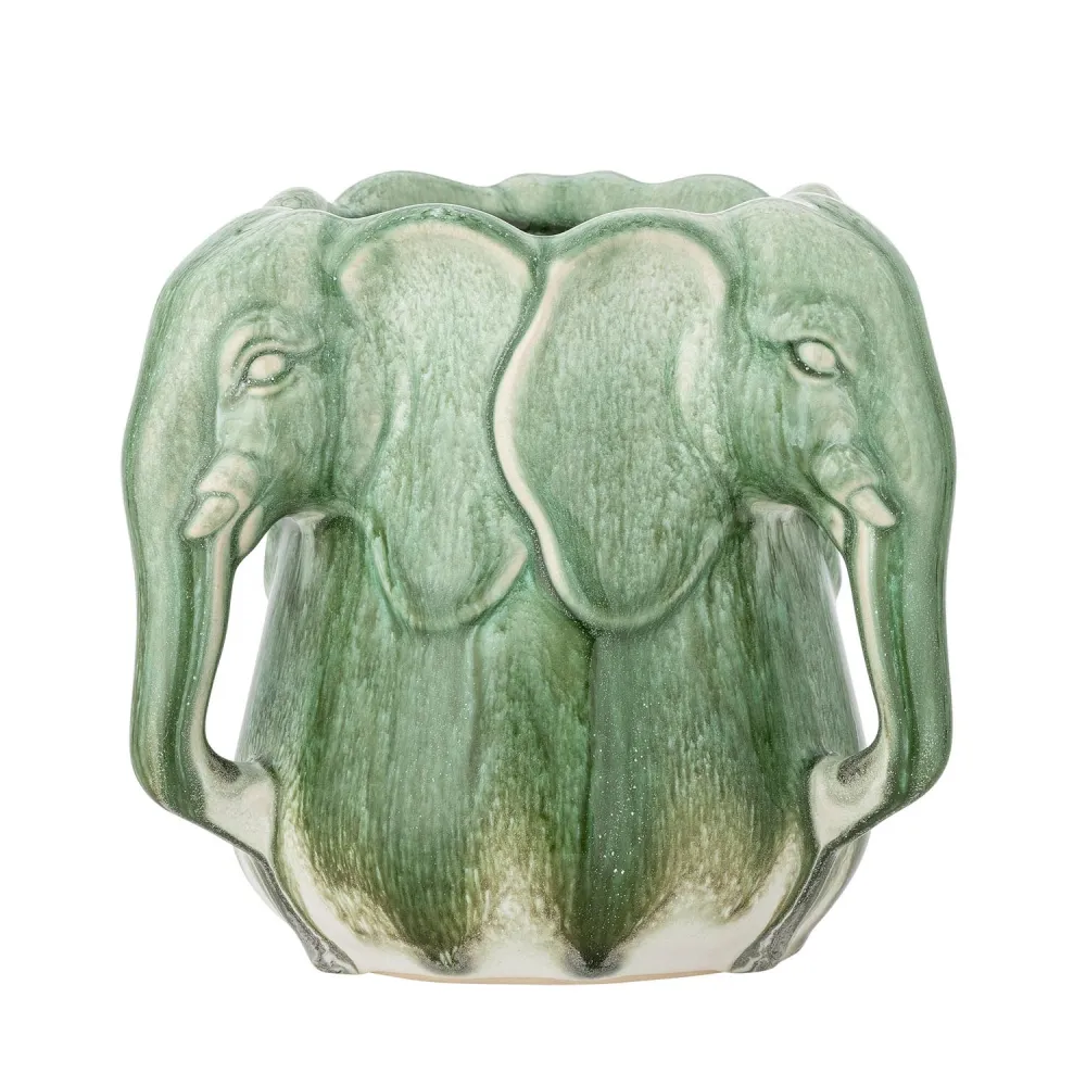 Pontus Vase, Grün, Steingut