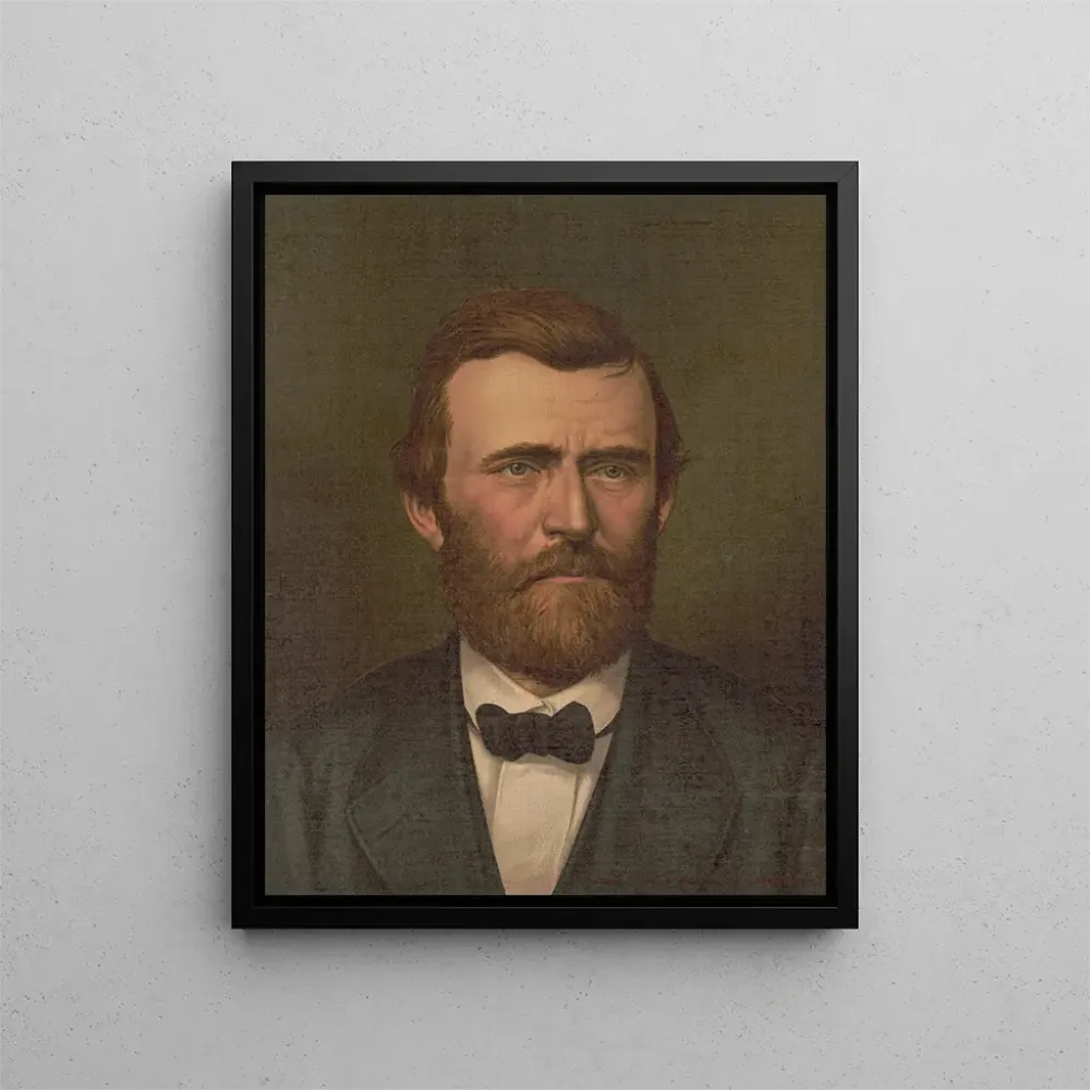 Portraits Brustansicht von Ulysses S. Grant Profil mit Anzug - Strobridge Co Lith | Kunstdruck