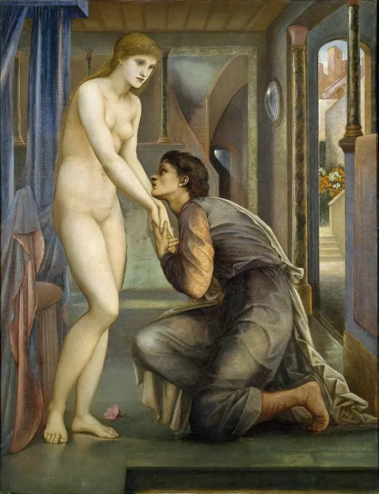 Pygmalion und das Bild, L’âme erreicht - Sir Edward Coley Burne - Jones | Kunstdruck