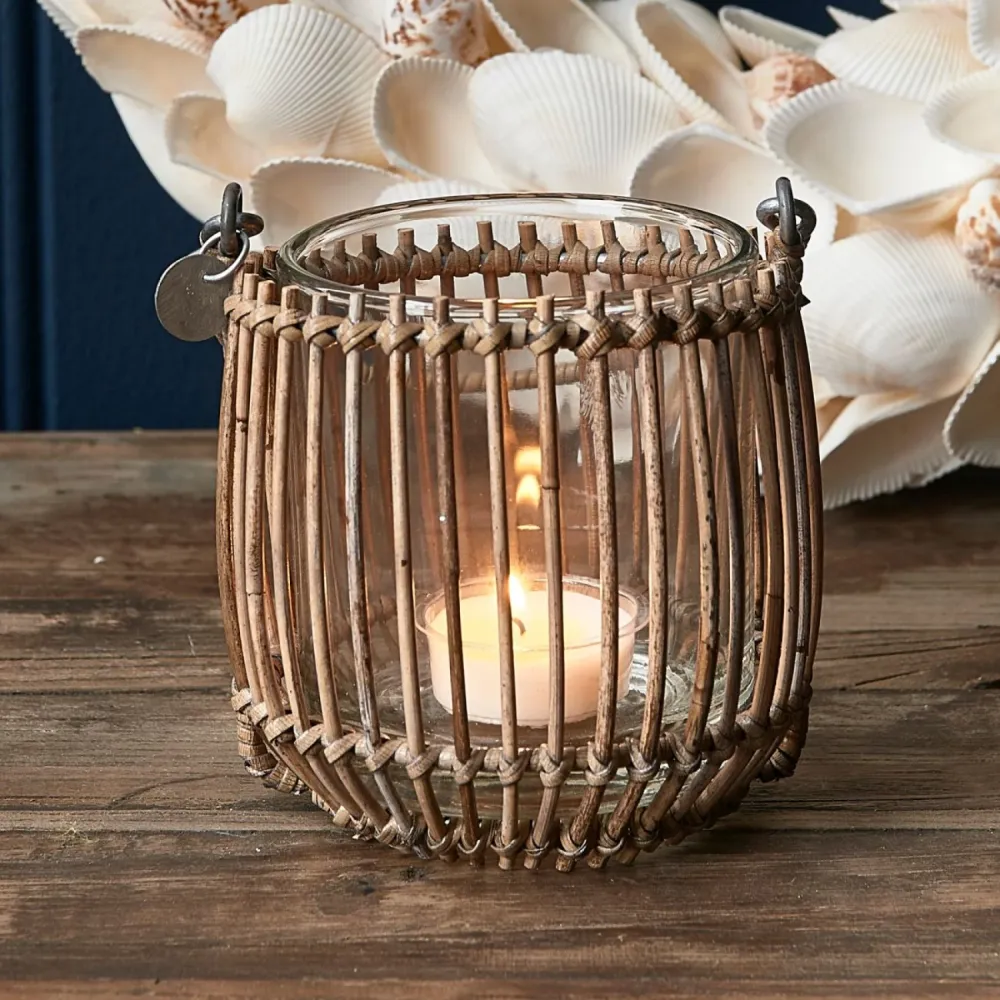 Rivièra Maison Rustic Rattan Vertical Teelichthalter
