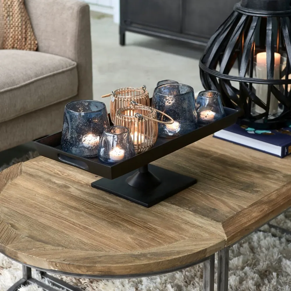 Rivièra Maison Rustic Rattan Vertical Teelichthalter