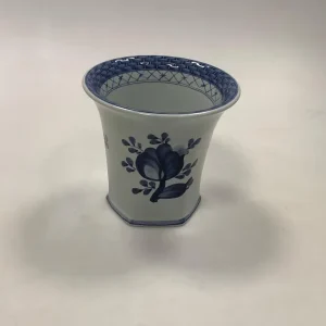 Royal Copenhagen / Aluminia Tranquebar, Blaue Fayence-Vase Nr. 1239