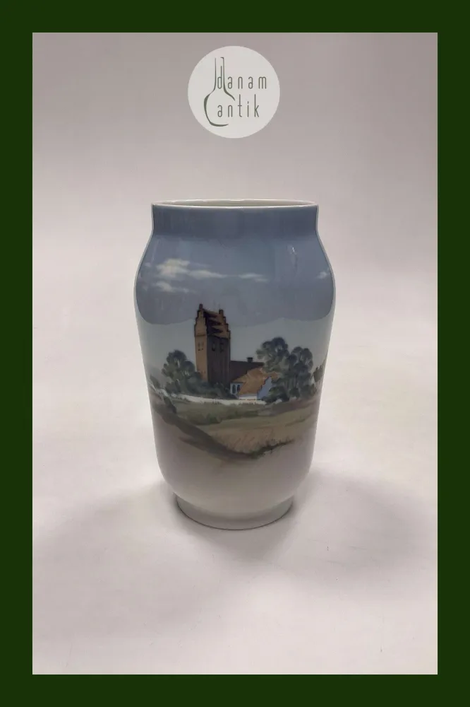 Royal Copenhagen Art Nouveau Vase - Landsbykirke No. 2843A/108