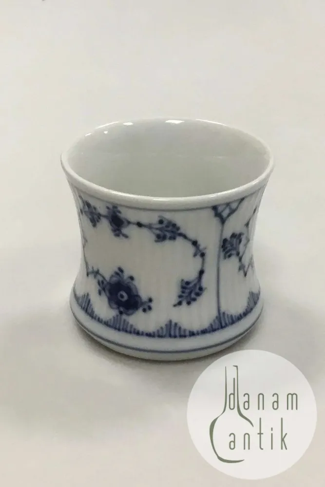 Royal Copenhagen Blaue kannelierte Vase Nr. 2158