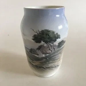Royal Copenhagen Jugendstil-Vase mit Landschaftsmotiv Nr. 2854/3604