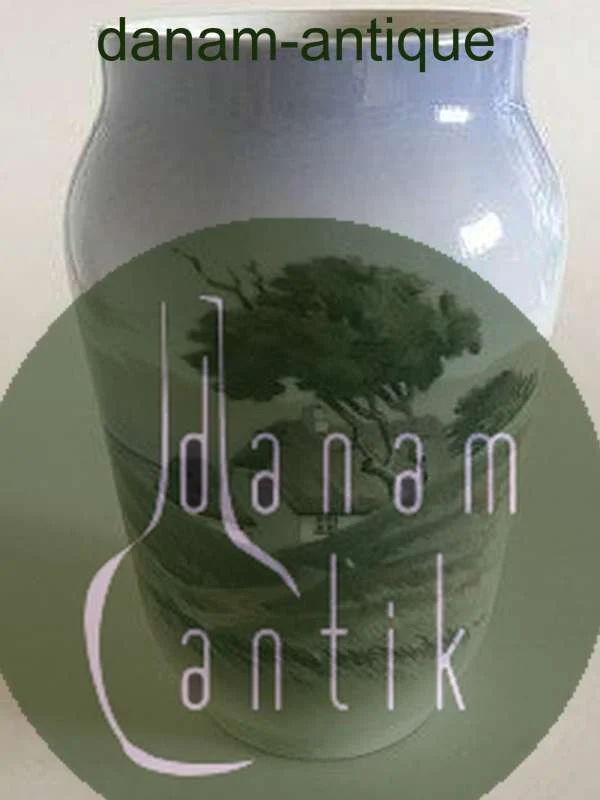 Royal Copenhagen Jugendstil-Vase mit Landschaftsmotiv Nr. 2854/3604