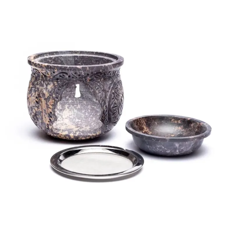 Räuchergefäß & Duftlampe Speckstein – Große Qualität – Naturstein