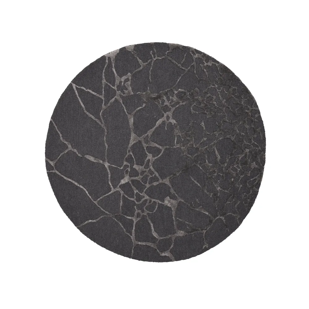 Rundteppich MARMO - CHARCOAL dunkelgrau
