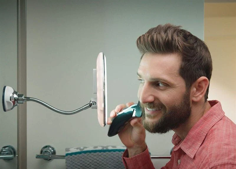 Schminkspiegel – Flexibel mit LED Licht & 10x Vergrößerung
