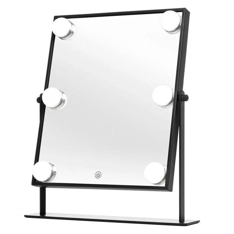 Schminkspiegel Hollywood – UNIQ XL mit 12 LED & Touch – Schwarz