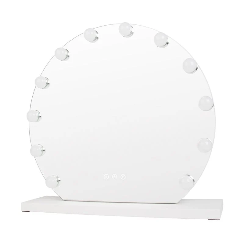Schminkspiegel mit LED-Beleuchtung – UNIQ London Rund – Weiß