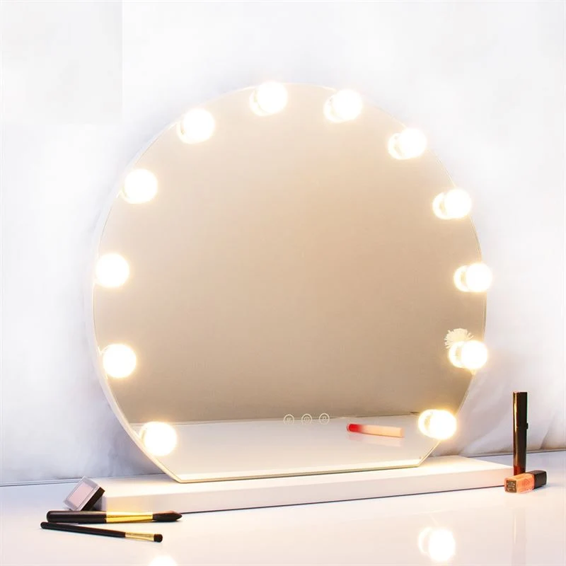 Schminkspiegel mit LED-Beleuchtung – UNIQ London Rund – Weiß