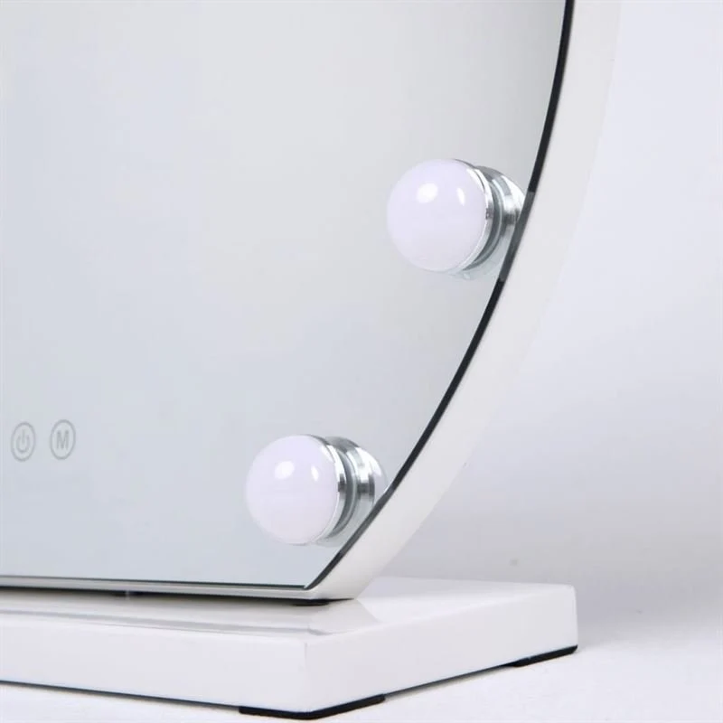 Schminkspiegel mit LED-Beleuchtung – UNIQ London Rund – Weiß