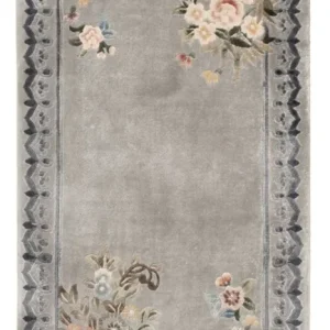 Seidenteppich - China Seide - 124 x 60 cm - silber