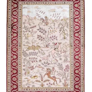 Seidenteppich - China Seide - 183 x 125 cm - beige