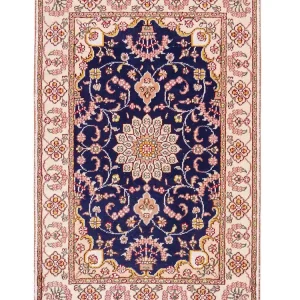 Seidenteppich - China Seide - 91 x 61 cm - dunkelblau