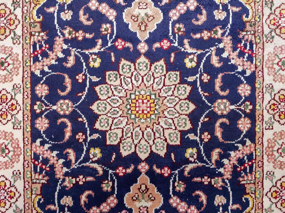 Seidenteppich - China Seide - 91 x 61 cm - dunkelblau