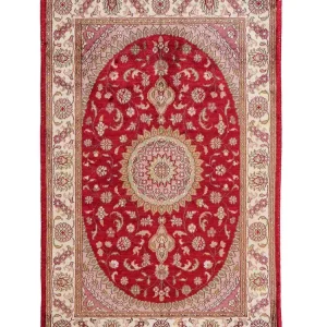 Seidenteppich - China Seide - 90 x 59 cm - rot