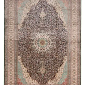Seidenteppich - China Seide - Royal - 552 x 370 cm - dunkelblau