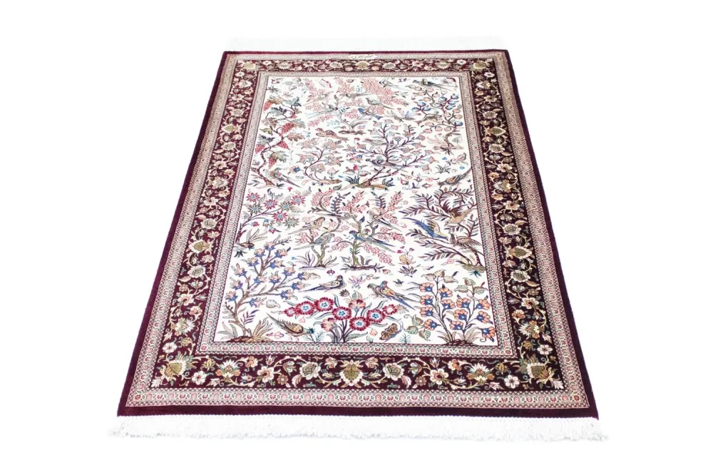 Seidenteppich - Ghom Seide - Premium 123 x 80 cm Teppichbrücke