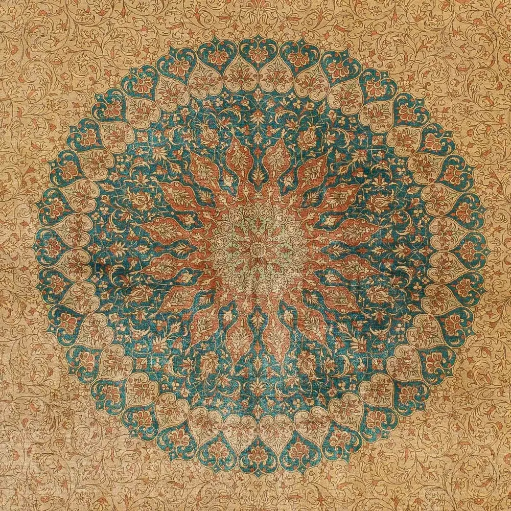 Seidenteppich - Ghom Seide - Premium 188 x 130 cm Teppichbrücke