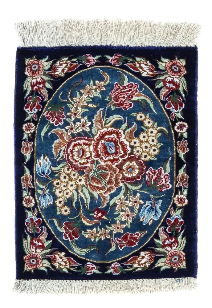 Seidenteppich - Ghom Seide - Premium 40 x 28 cm Fußmatte