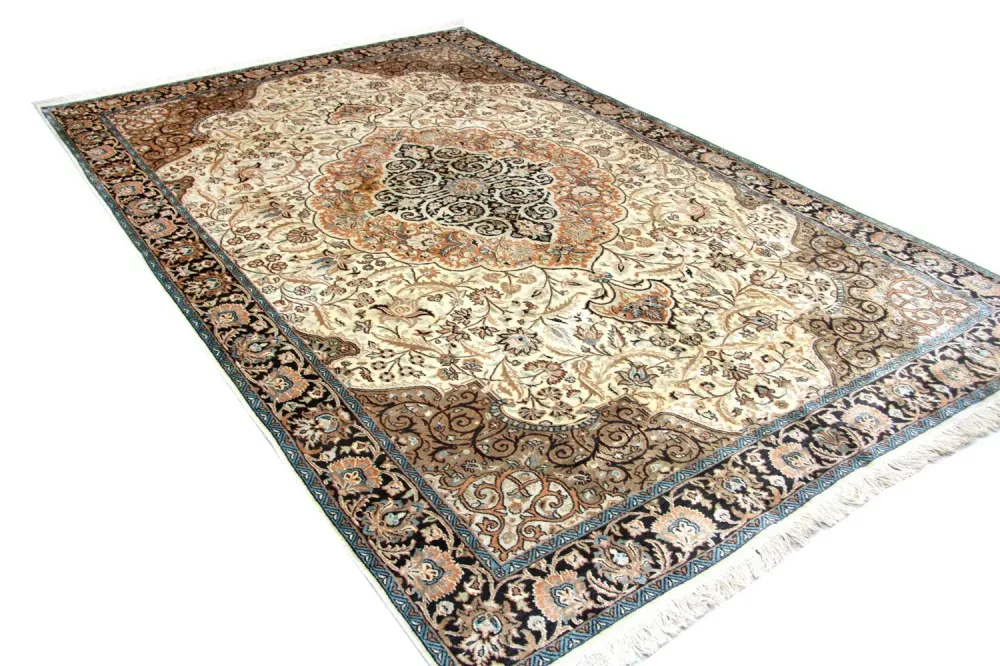 Seidenteppich - Kaschmir Seide 272 x 177 cm Wohnzimmer Teppich