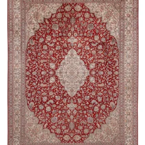 Seidenteppich - Kaschmir Seide - 332 x 245 cm - rot