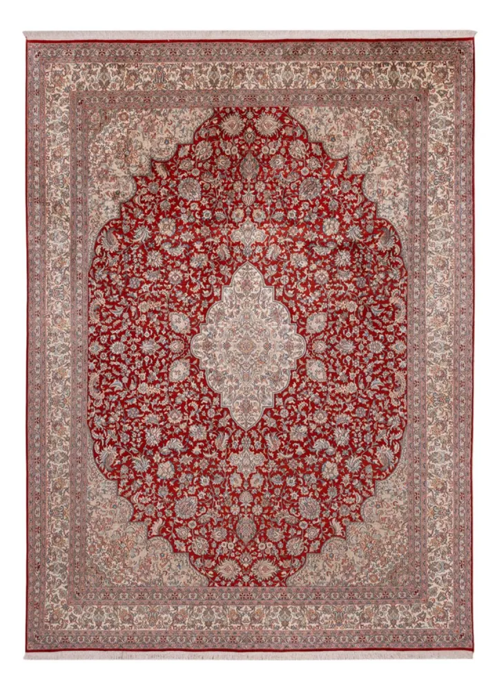 Seidenteppich - Kaschmir Seide - 332 x 245 cm - rot