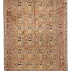 Seidenteppich - Kaschmir Seide - 339 x 246 cm - dunkelbeige