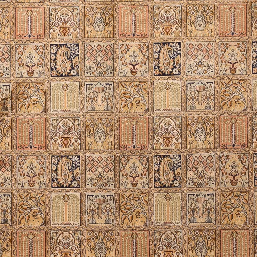 Seidenteppich - Kaschmir Seide - 339 x 246 cm - dunkelbeige
