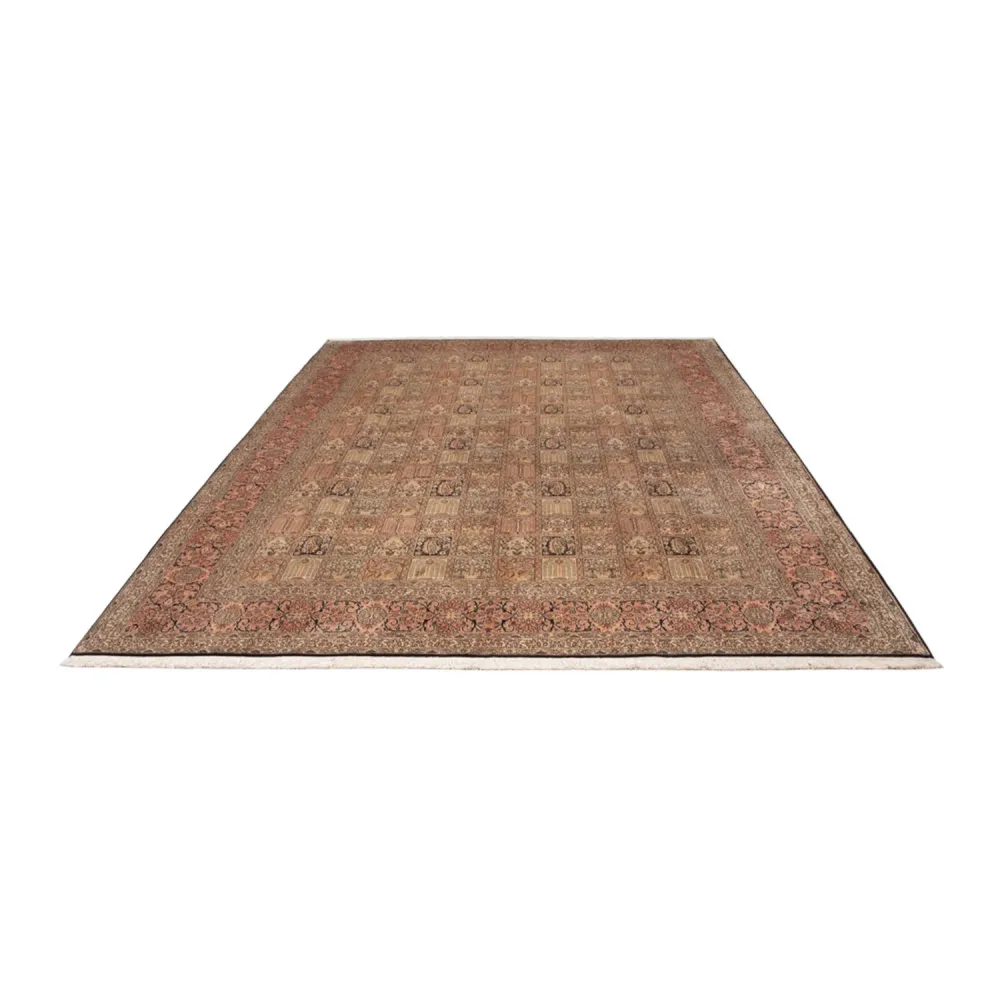 Seidenteppich - Kaschmir Seide - 339 x 246 cm - dunkelbeige