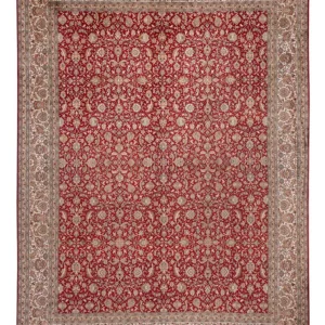 Seidenteppich - Kaschmir Seide - 369 x 279 cm - rot