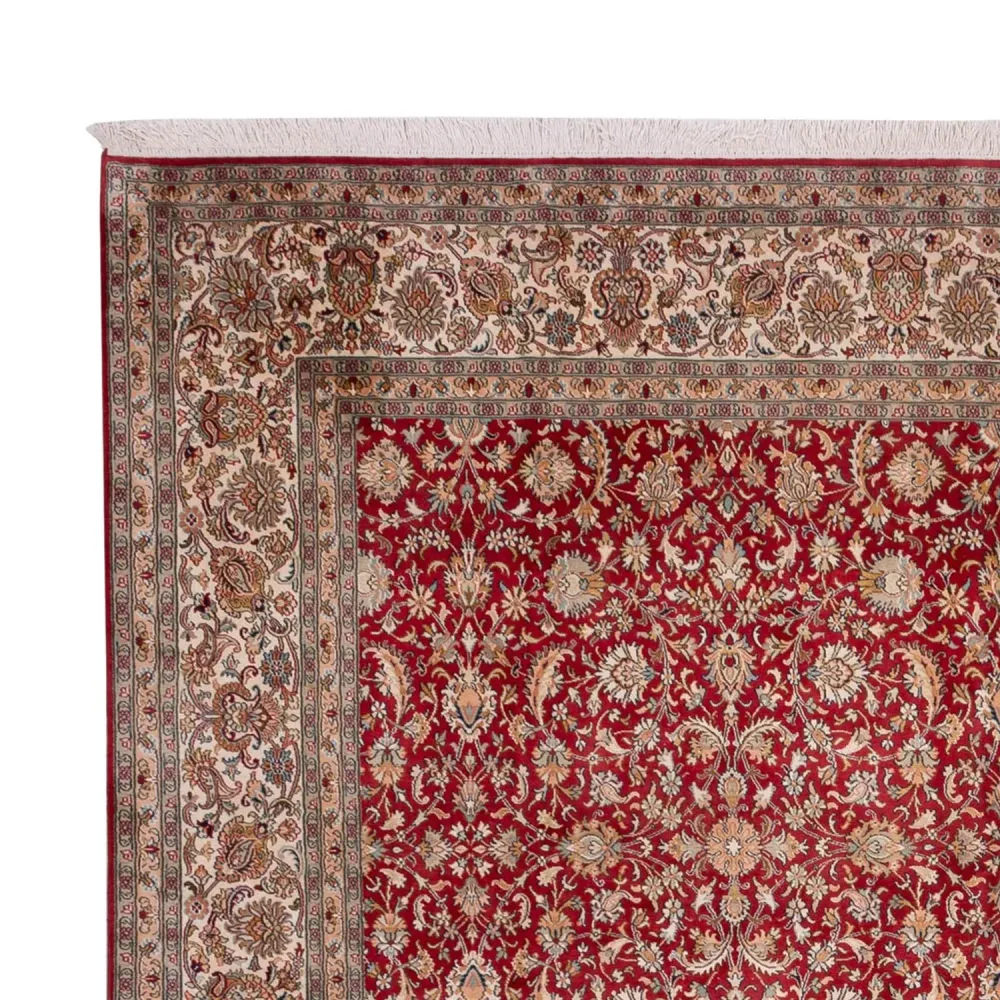 Seidenteppich - Kaschmir Seide - 369 x 279 cm - rot