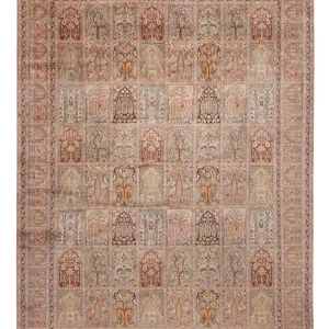 Seidenteppich - Kaschmir Seide - 403 x 298 cm - dunkelbeige